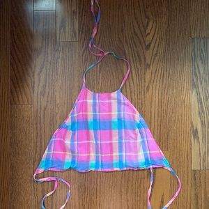 American Apparel Plaid Crop Top